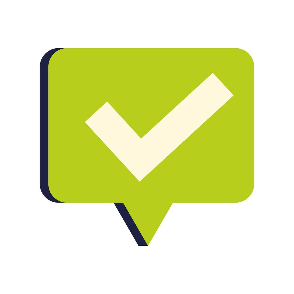 checkmark in bubble vector