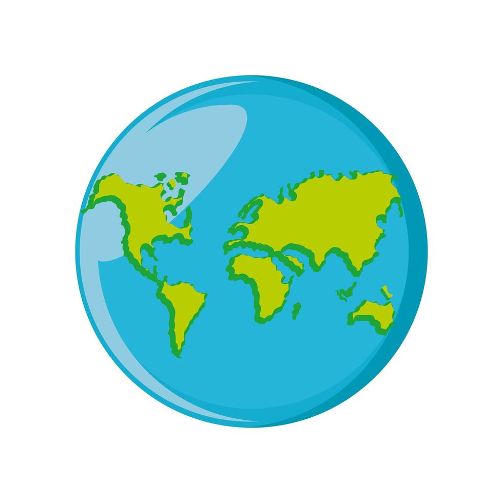 planet map icon vector