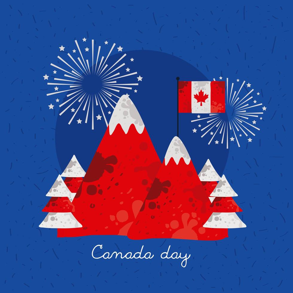 canada day mount vector