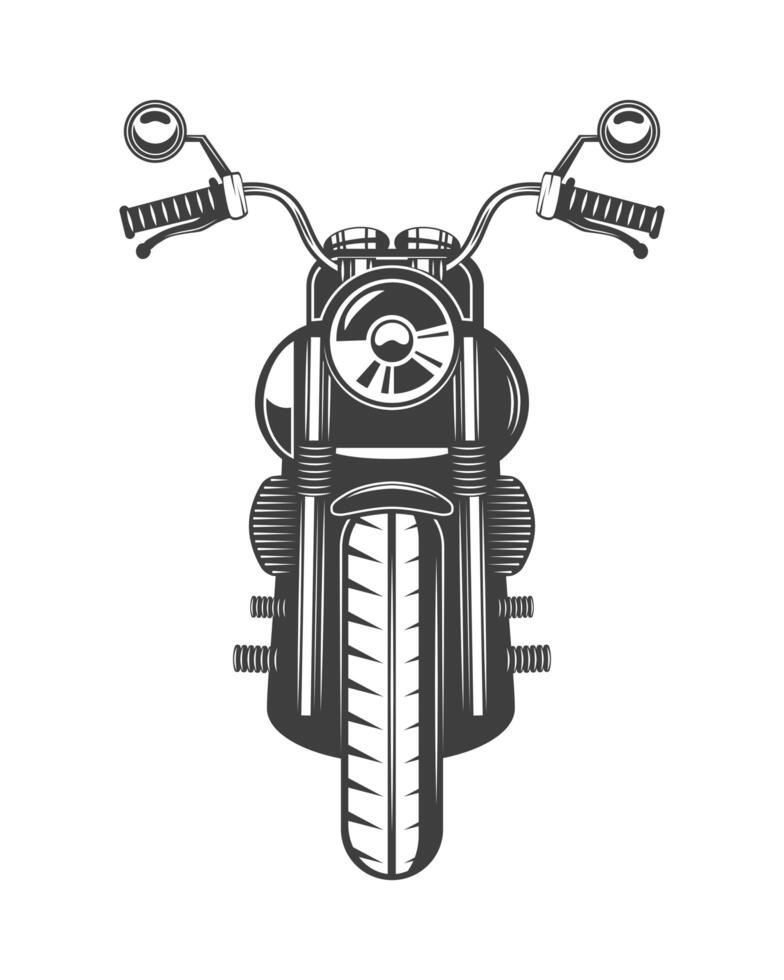 front side motorcycle vector