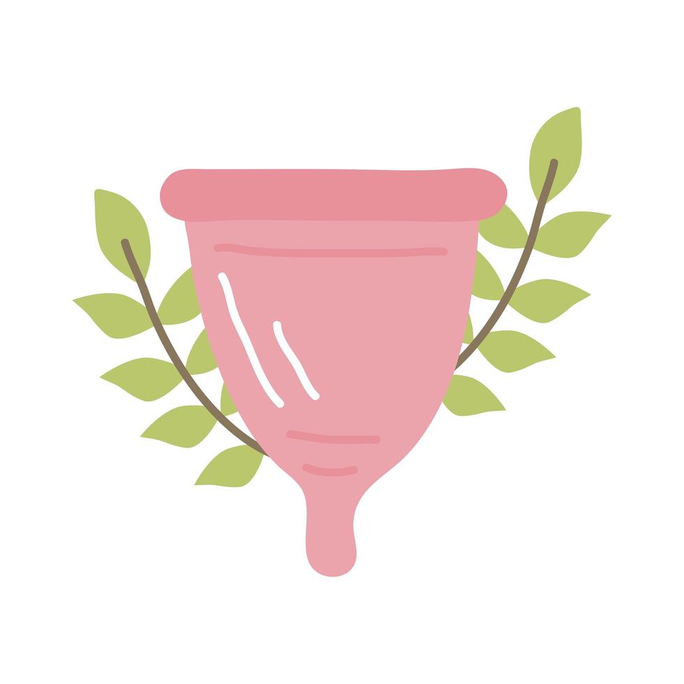 reusable menstrual cup vector