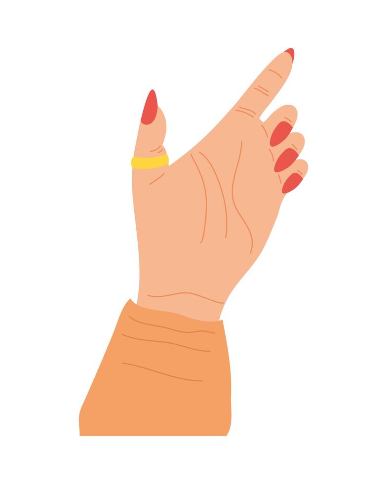 female hand holding something vector