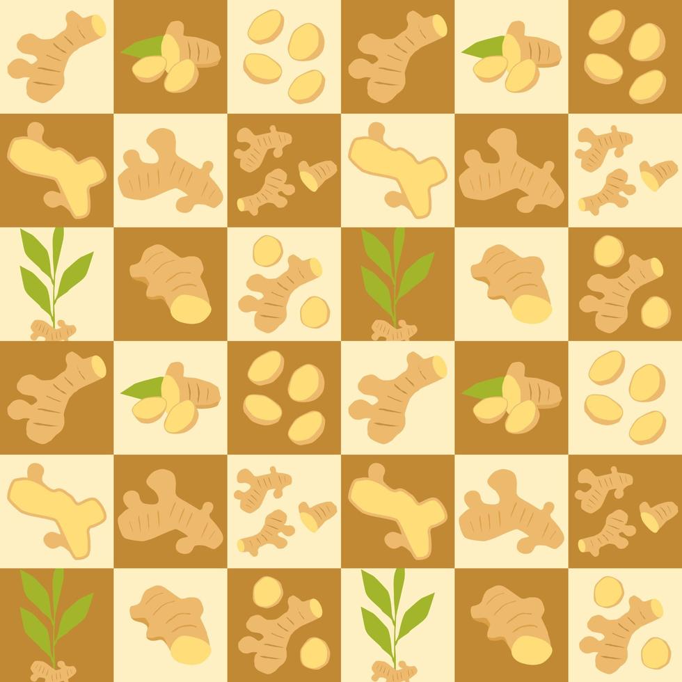 Ginger abstract seamless geometric vector pattern for packaging design