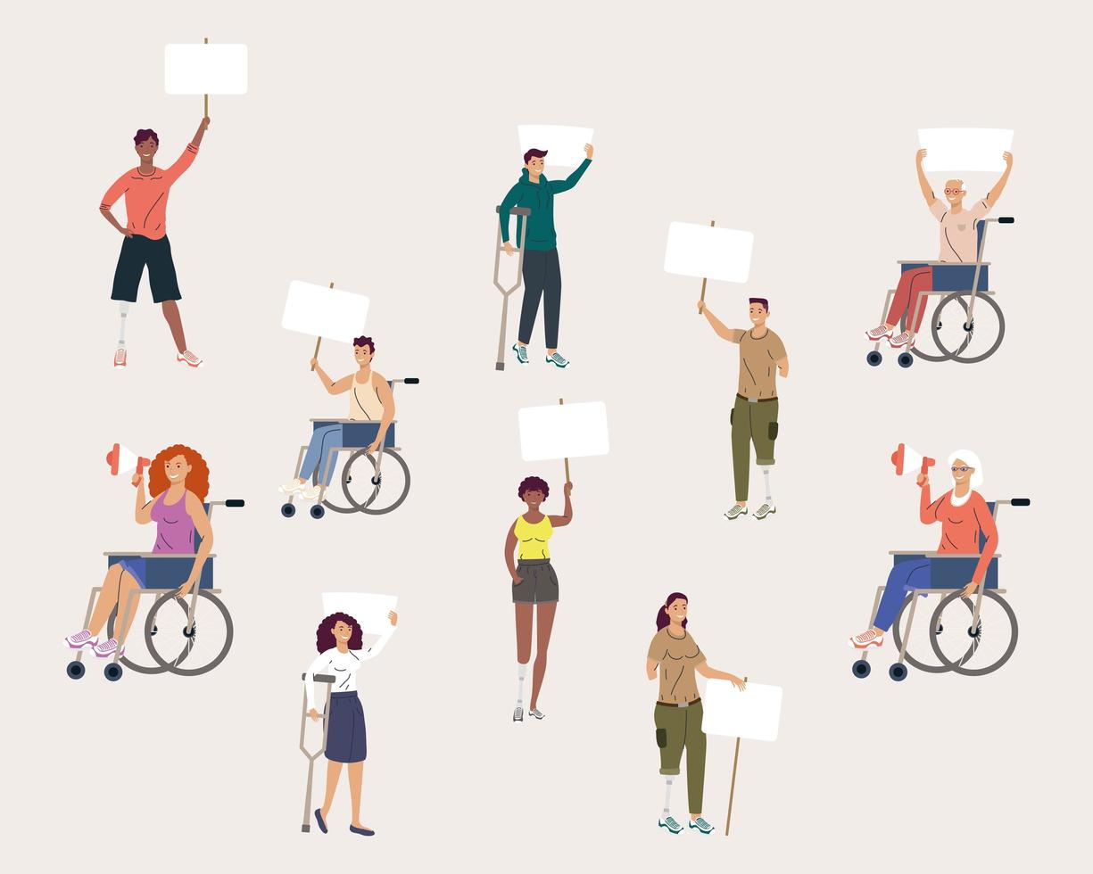 disability ten persons vector