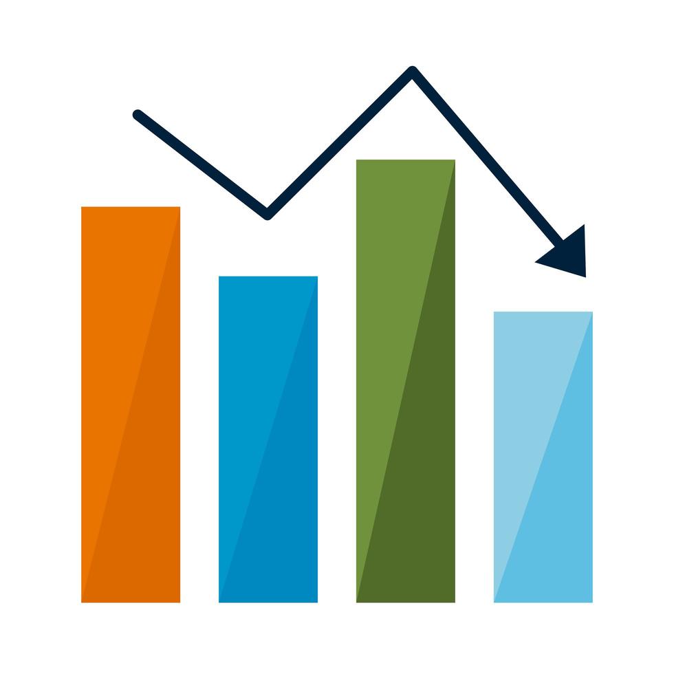 infographic bars chart vector