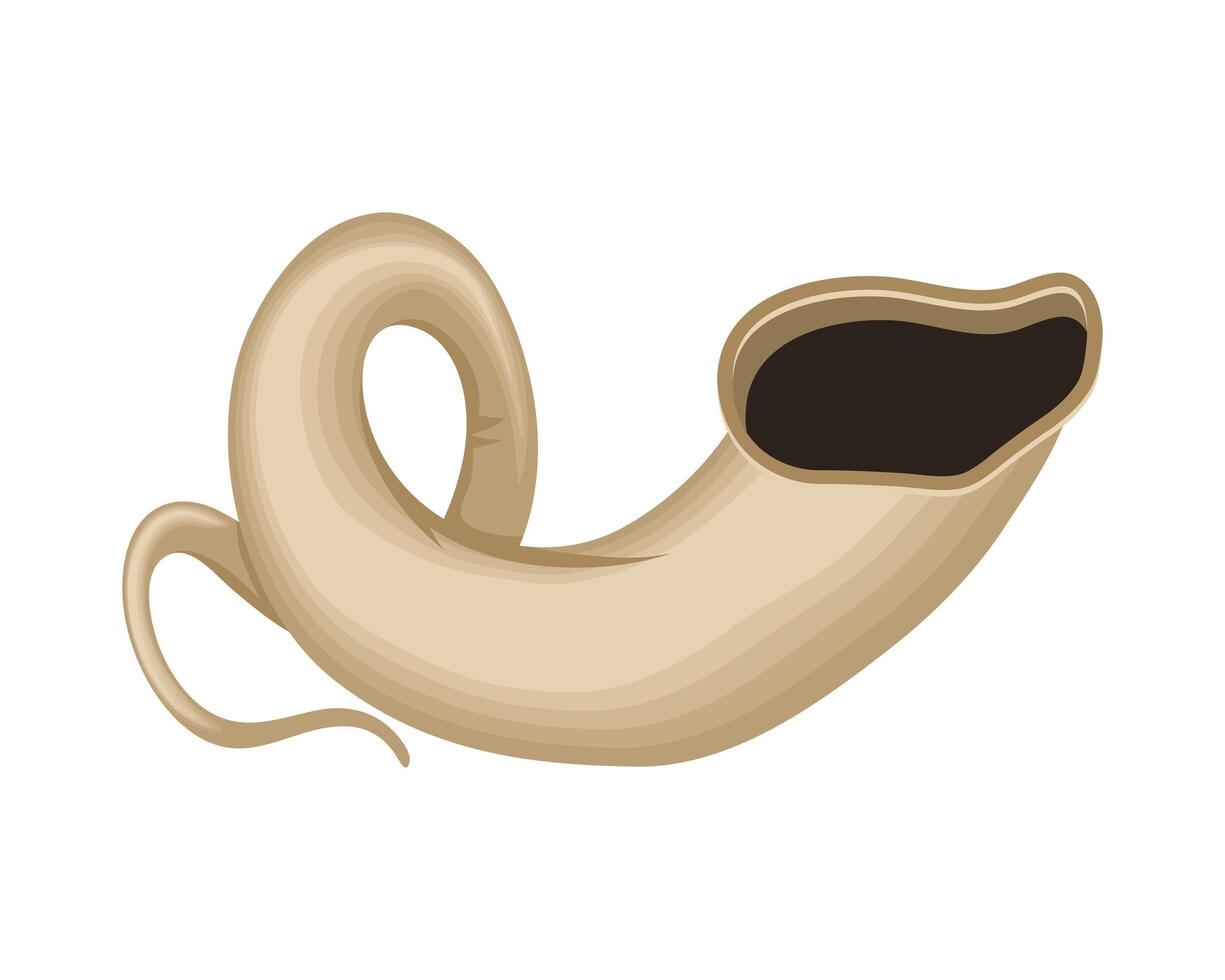 yom kippur horn vector