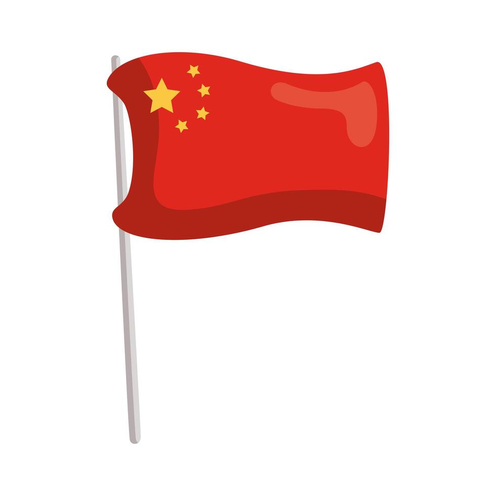 china flag waving vector