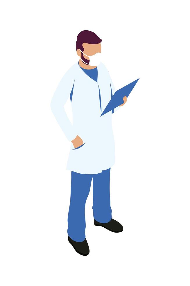 Medical doctor with mask vector