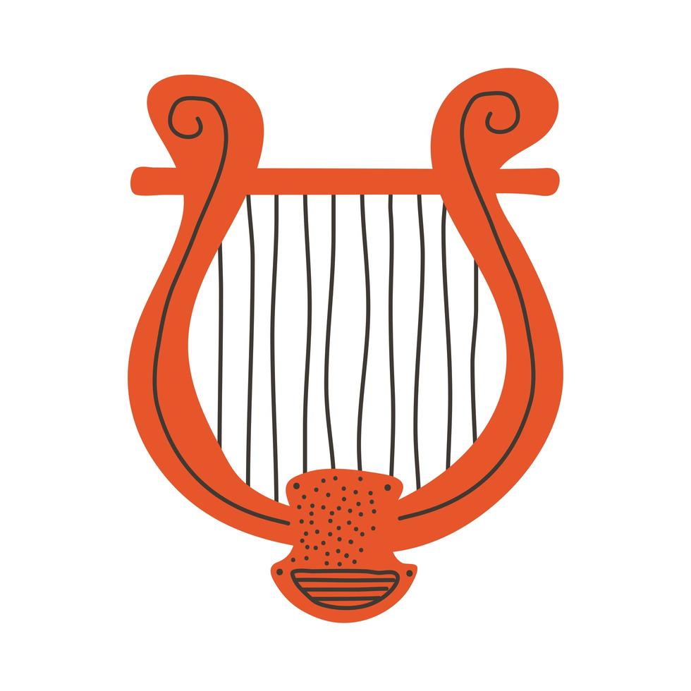 greek lyre instrument vector