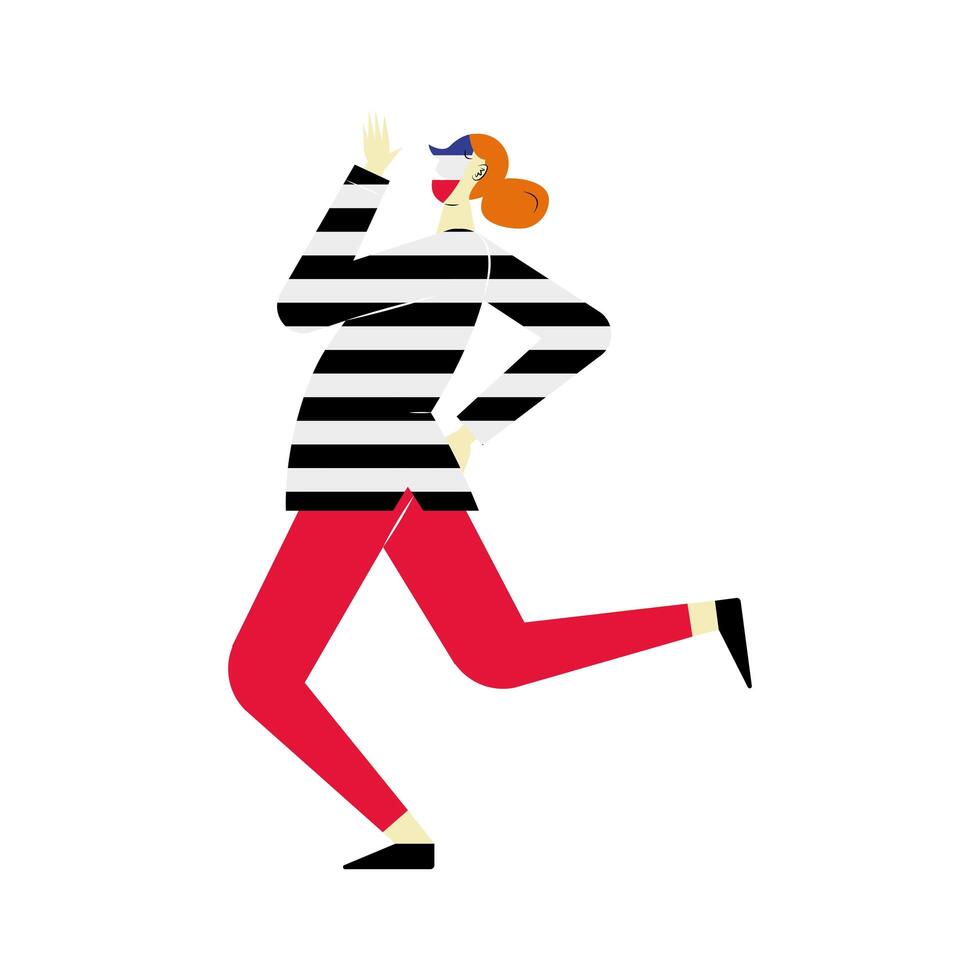female french mime vector