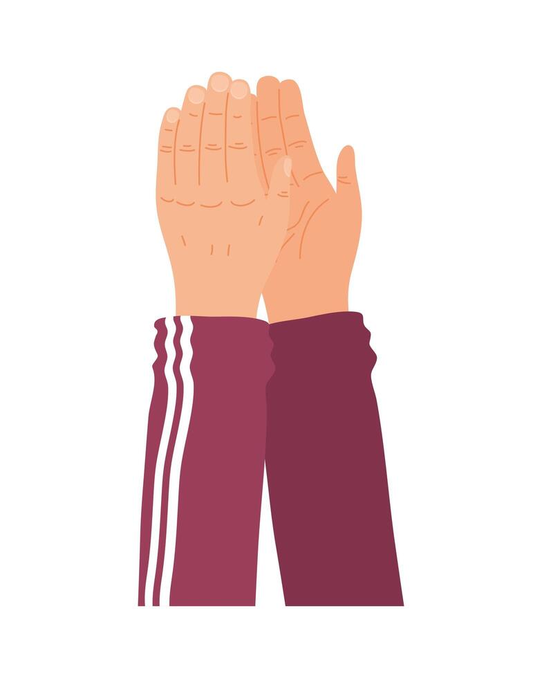 female hands clapping vector