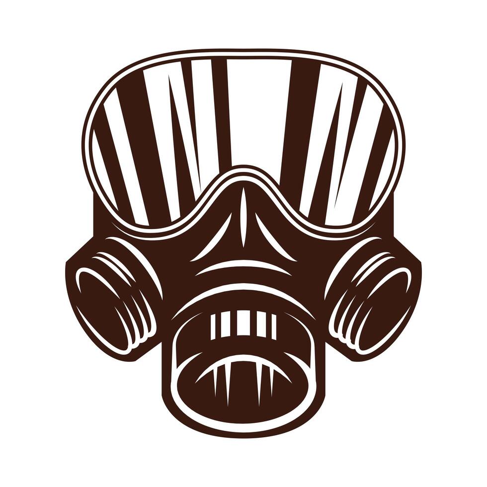 firefighter mask design vector