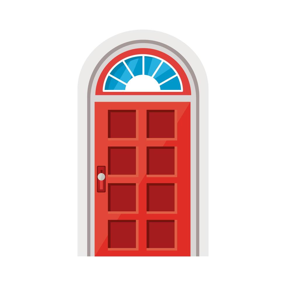 red front door vector