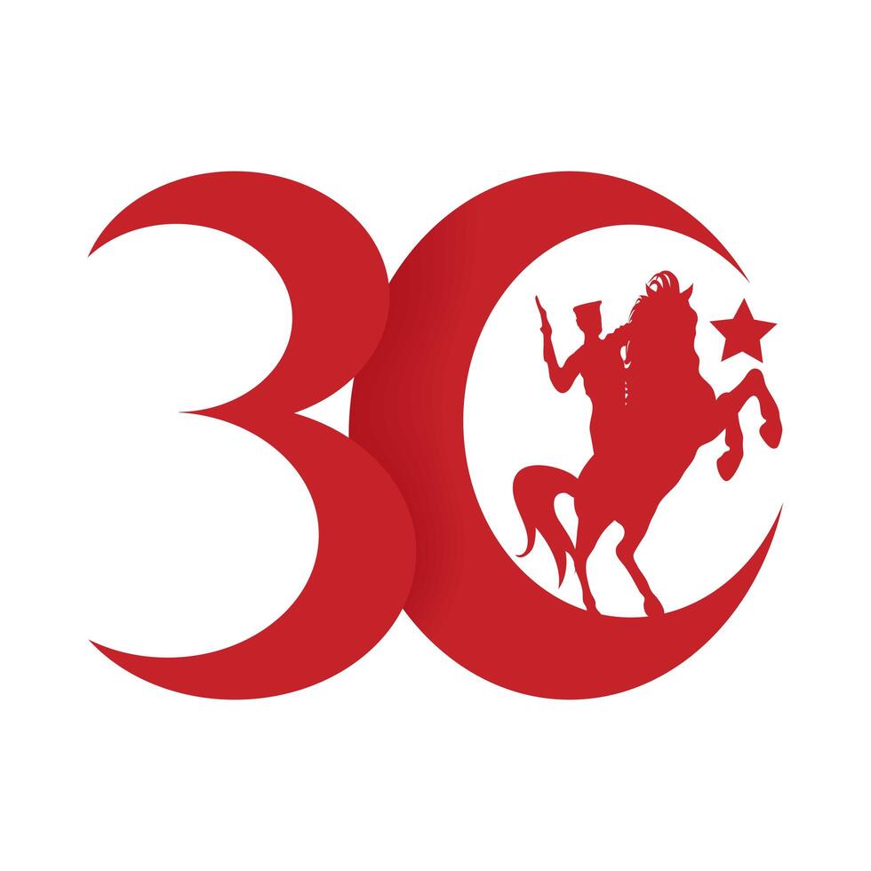 Zafer bayrami 30 august banner vector