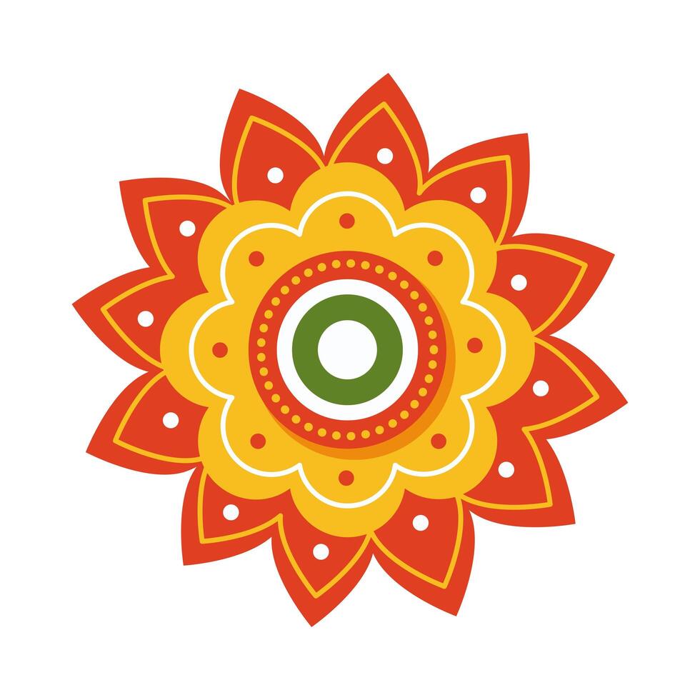 Indian flower icon vector