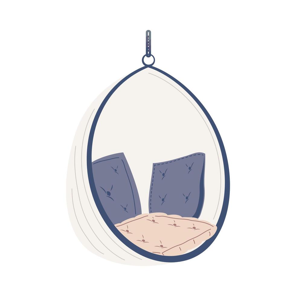 swing chair design vector