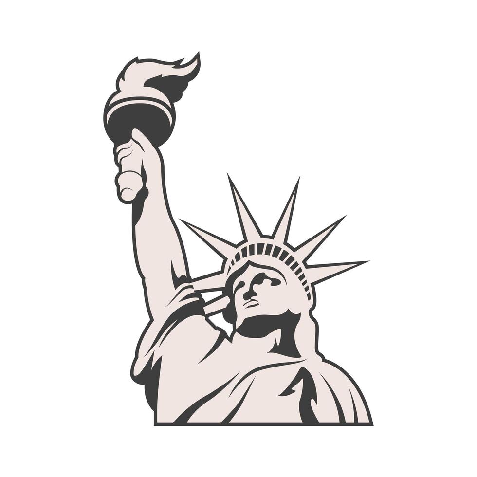 liberty statue monument vector