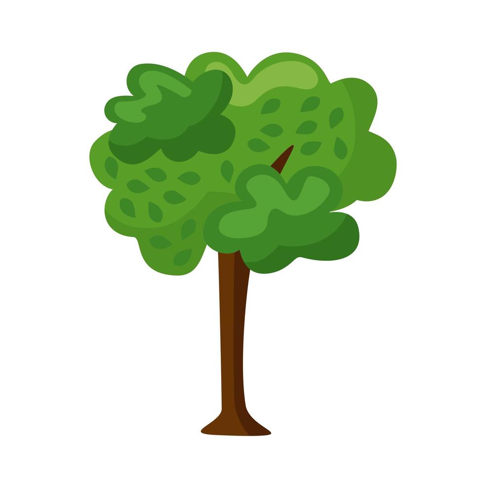 árbol natural aislado vector