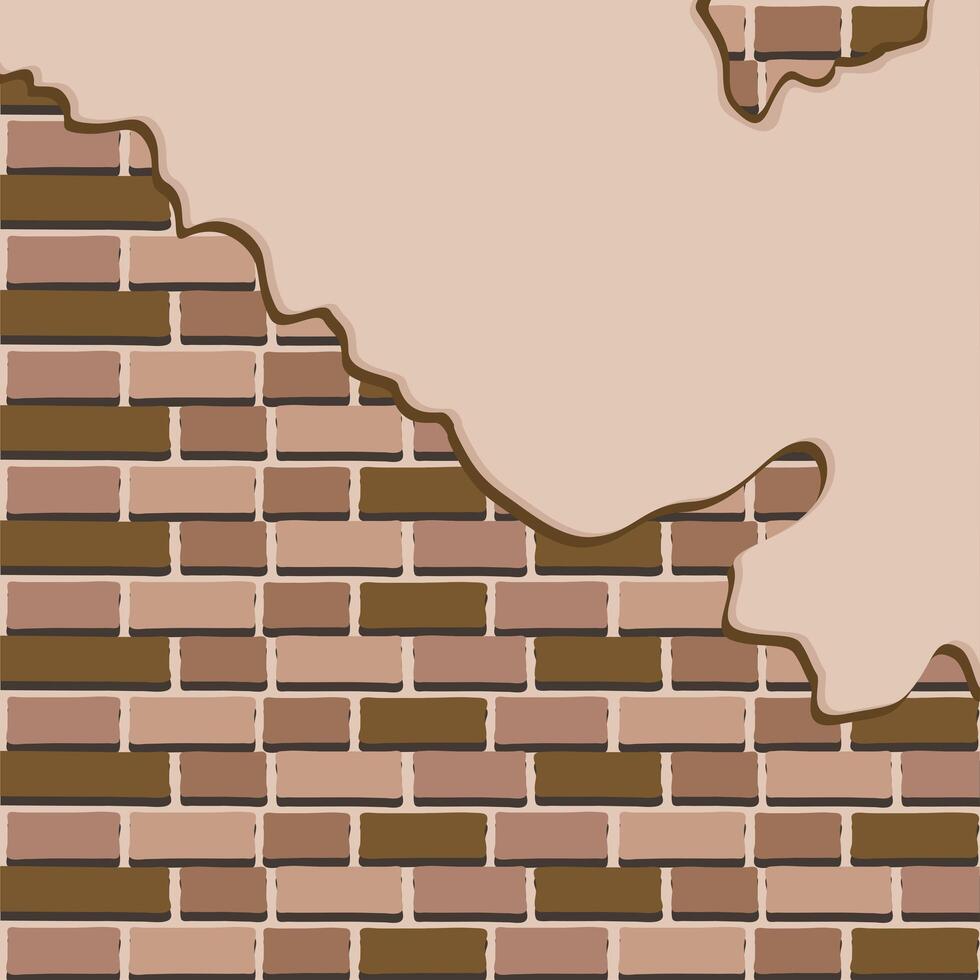 deteriorated wall vintage vector