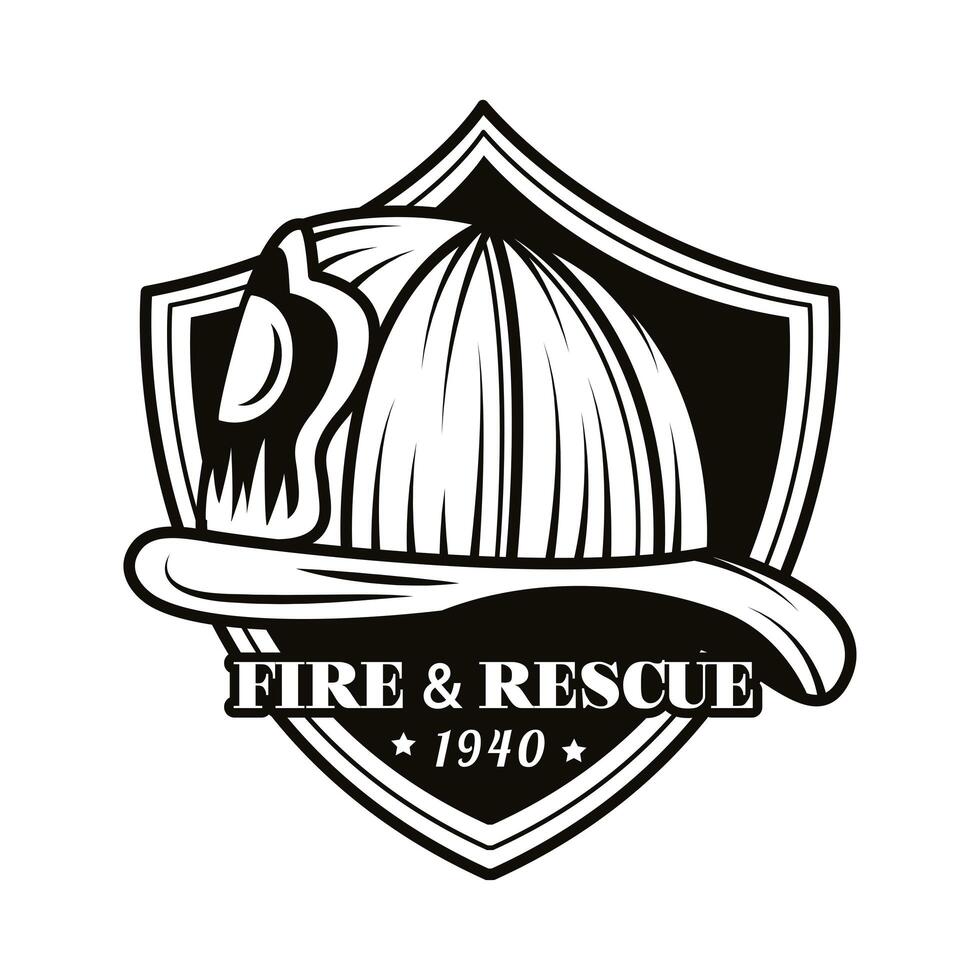 insignia de fuego y rescate vector