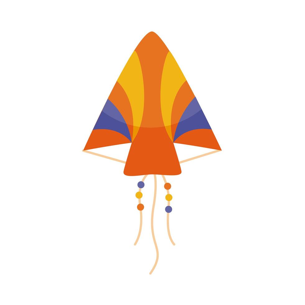 icono de cometa naranja vector