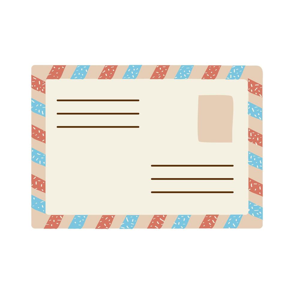 servicio postal carta sobre vector