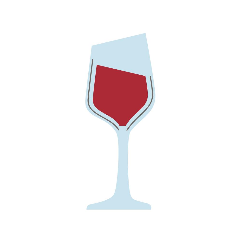 wine red cup vector
