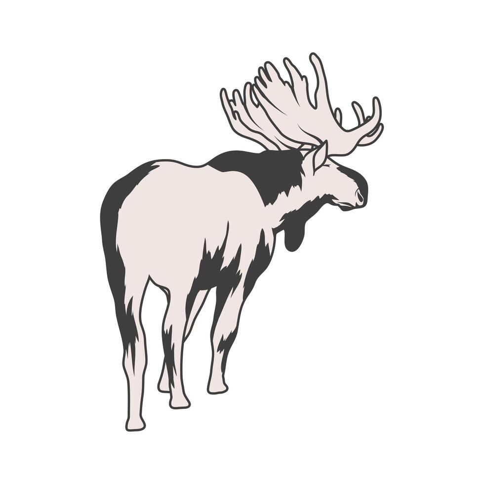 moose animal icon vector