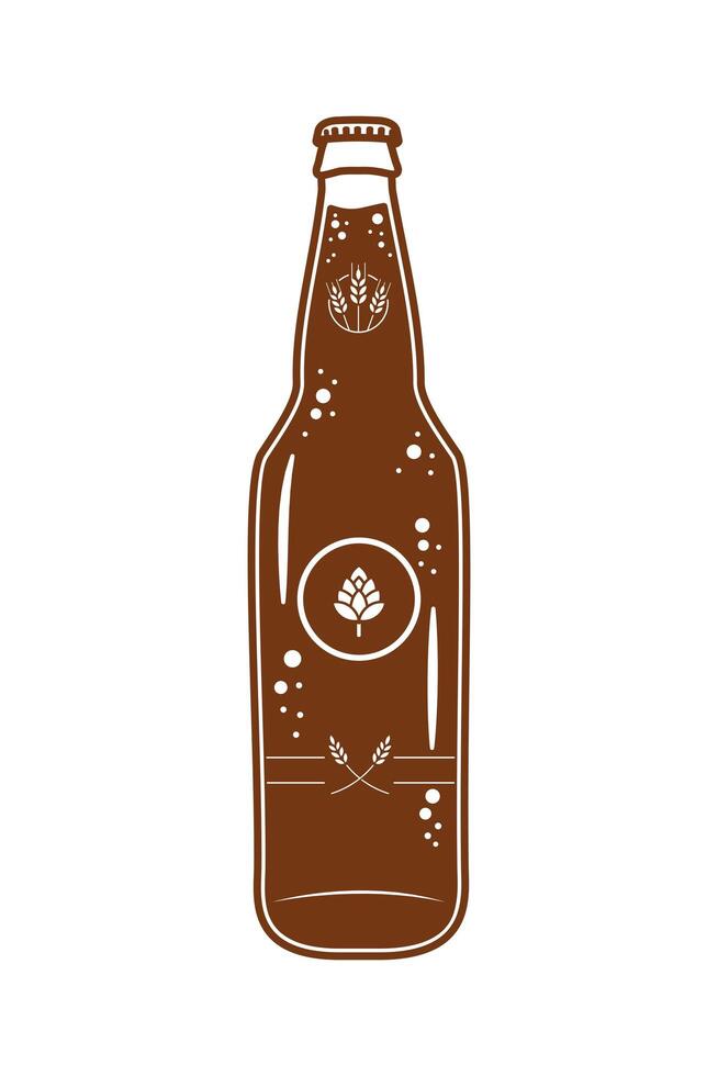 beer bottle drink vector