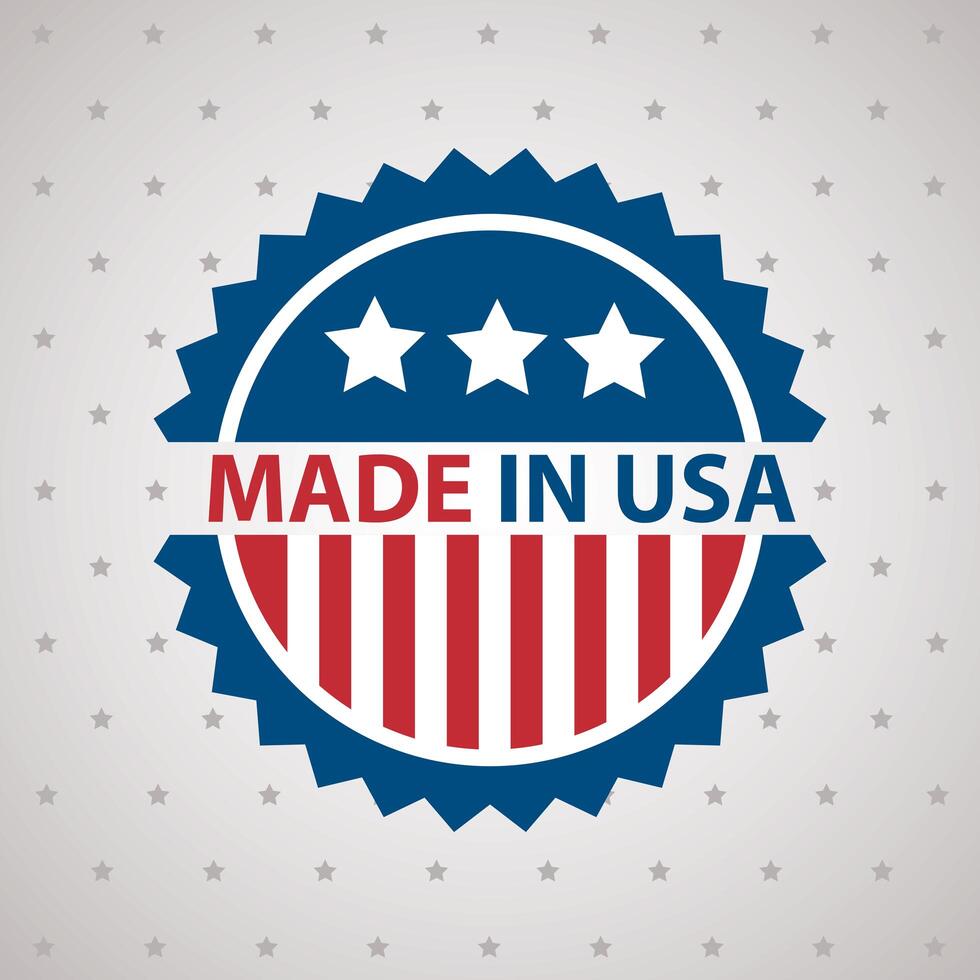 made in usa sticker vector