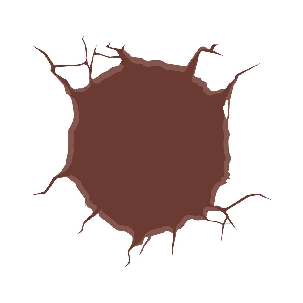 destroyed white wall vector