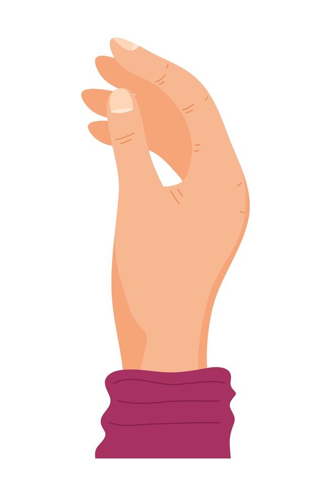 símbolo humano de la mano vector