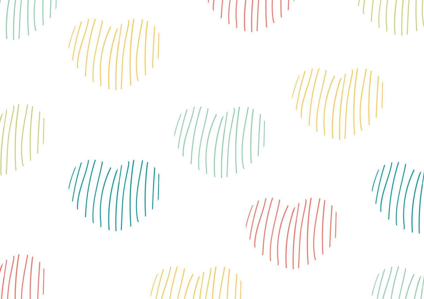 heart background with unique line pattern in bright and beautiful color combination vector