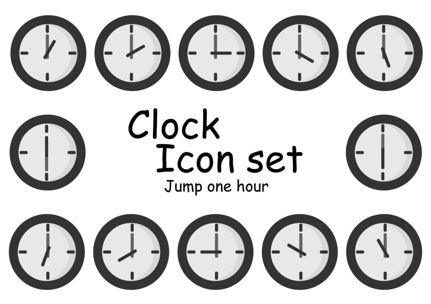collection of wall clock illustrations vector
