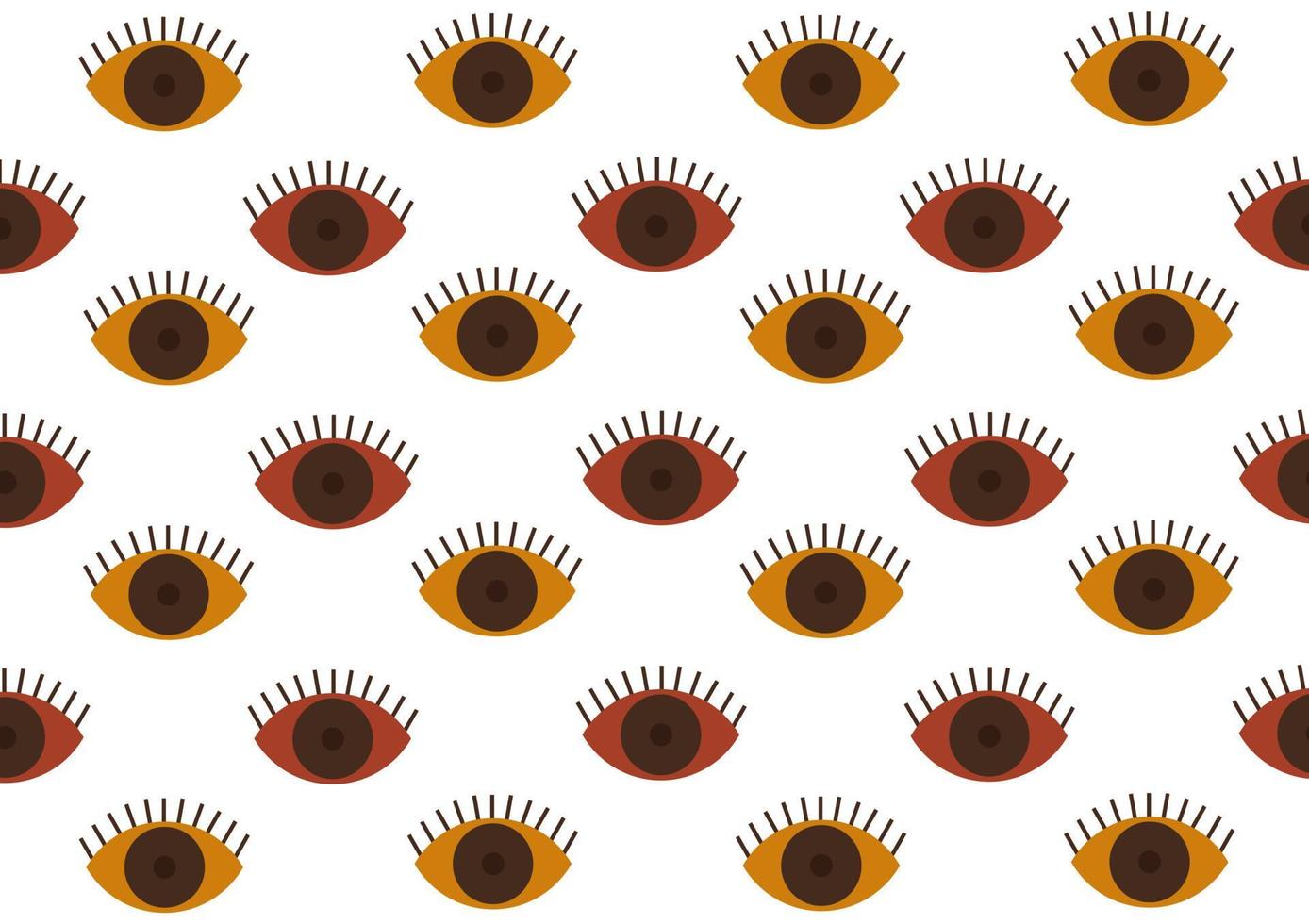 Traditional themed abstract background, with brown and yellow eye designs vector