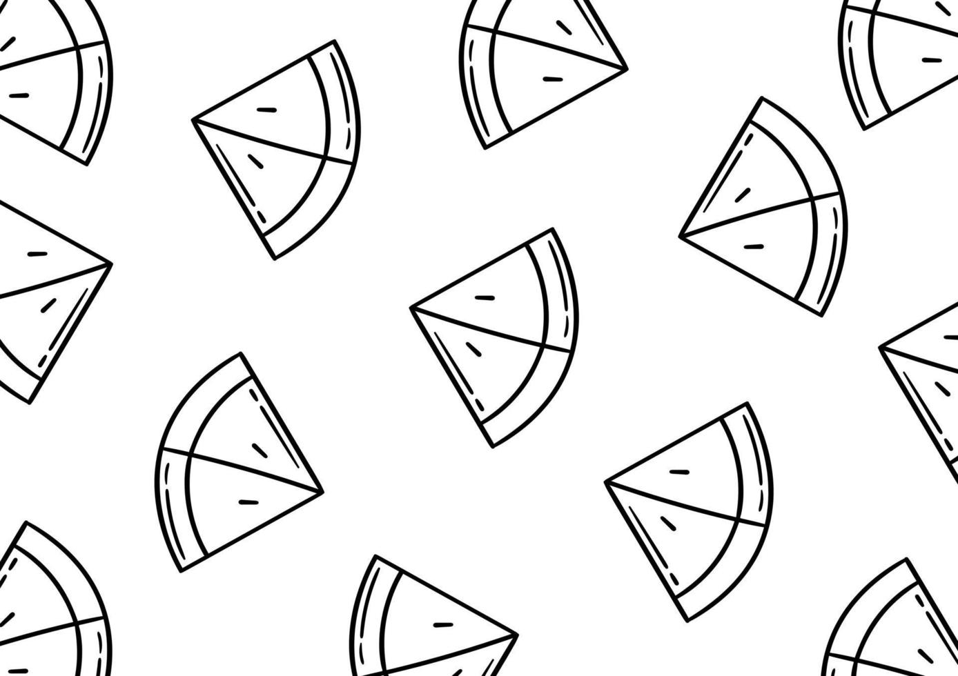 watermelon hand drawn pattern vector