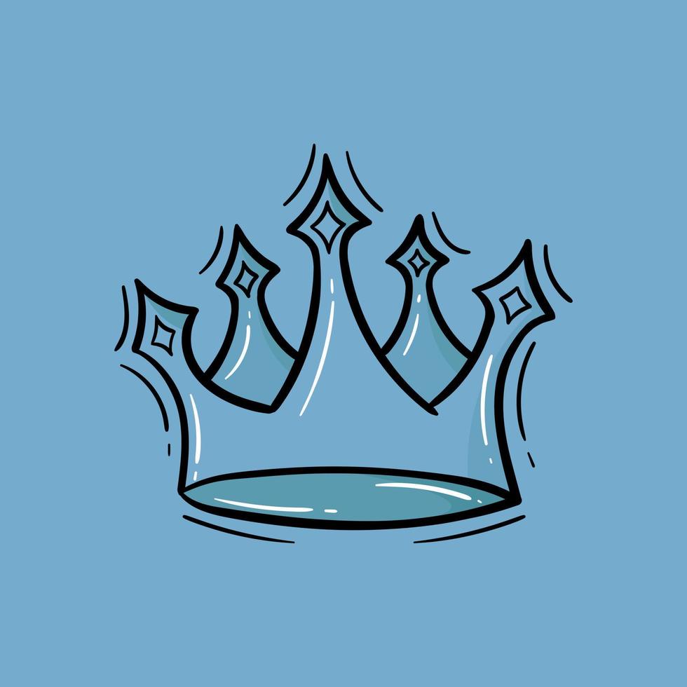 corona de reina dibujada a mano de ilustración simple vector