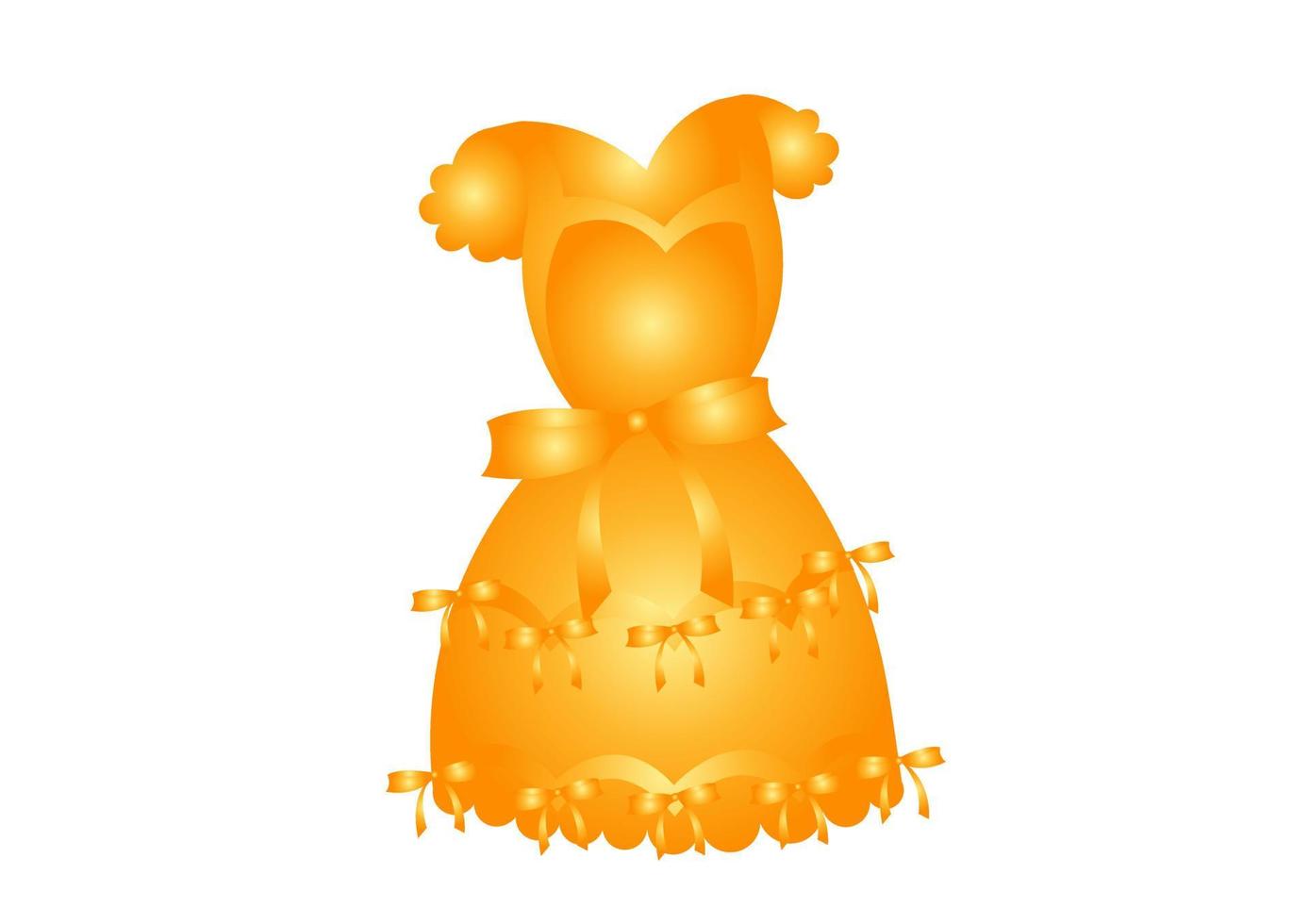 ilustración de vestido de color degradado dorado vector