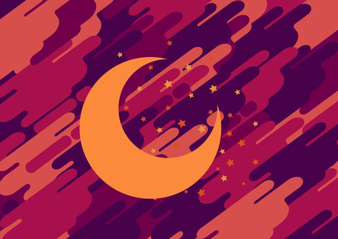 moon and stars with abstract sky background with dark color combination vector