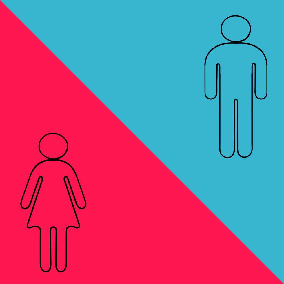 male and female toilet symbols 2 vector