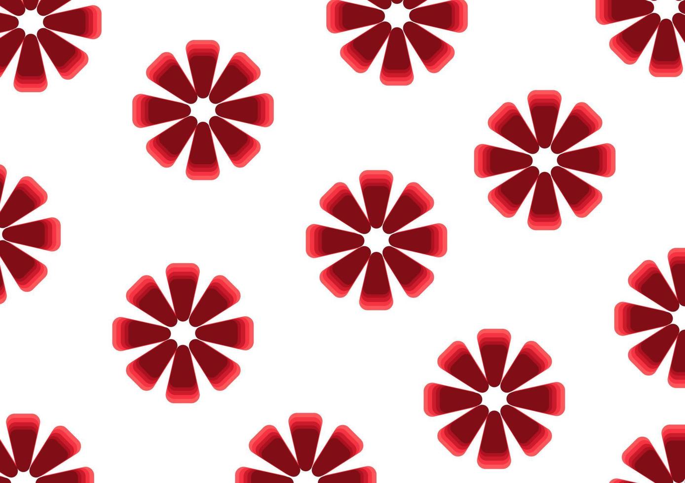 Abstract background with red flower pattern vector