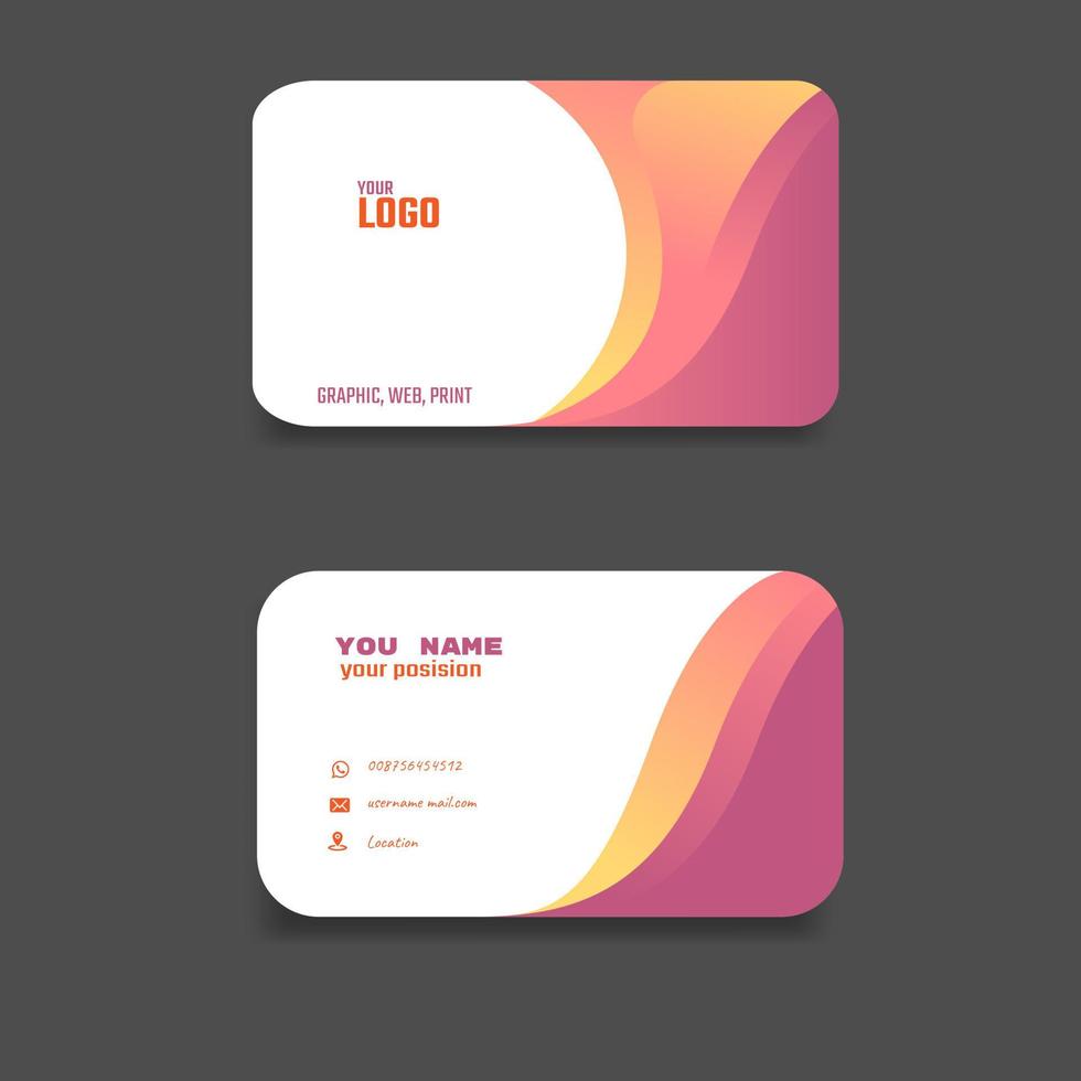 diseño de plantilla de tarjeta de visita simple vector