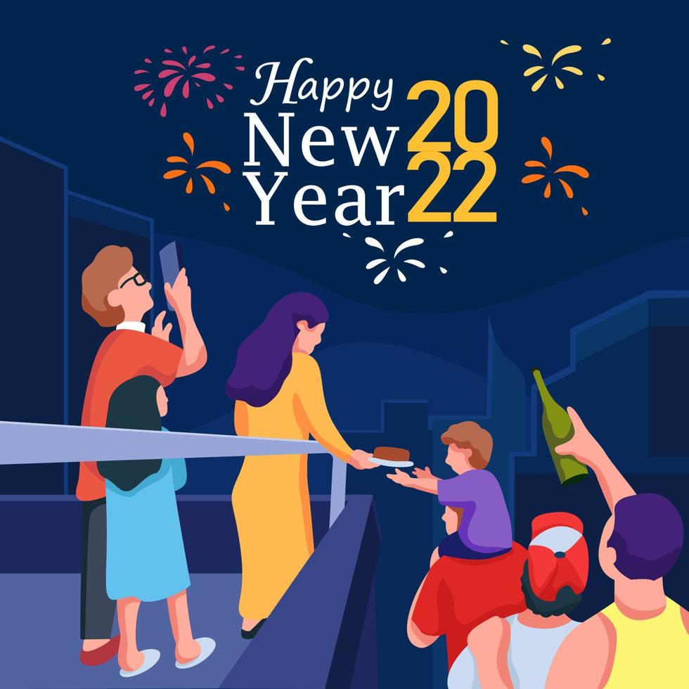 Happy New Year Countdown Celebration vector