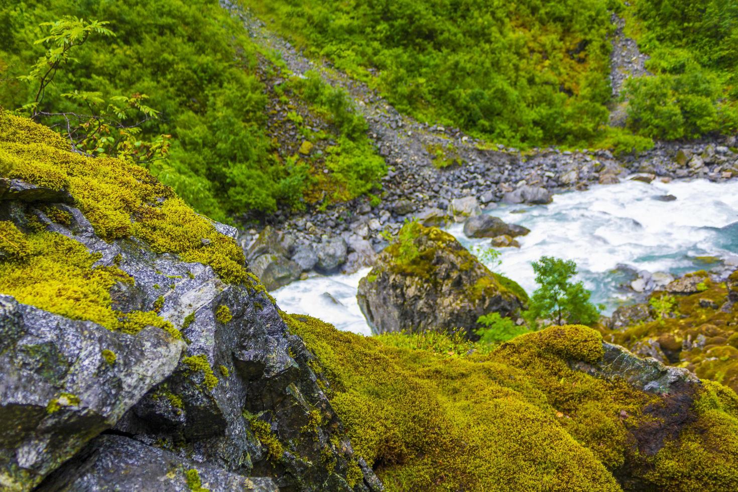 Beautiful turquoise river Utla Utladalen Norway. Most beautiful landscapes. photo