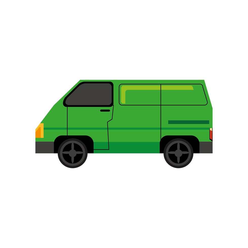 green van car transport vector