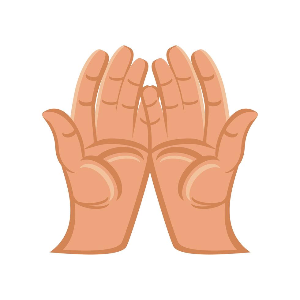 hands open gesture vector