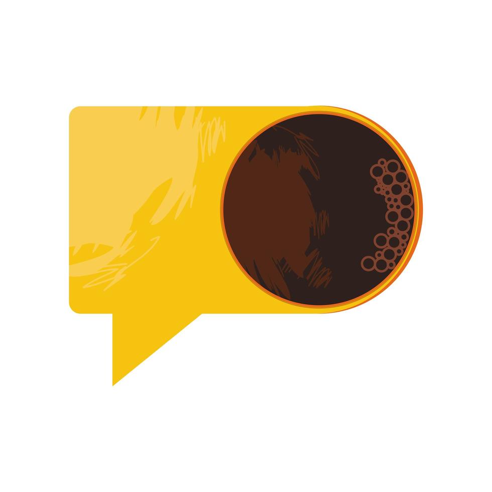 cup of coffee top view vector