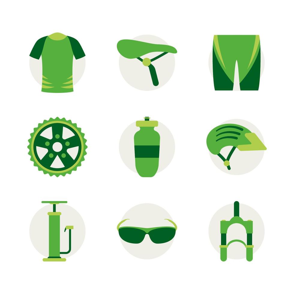 conjunto de iconos de bicicleta vector