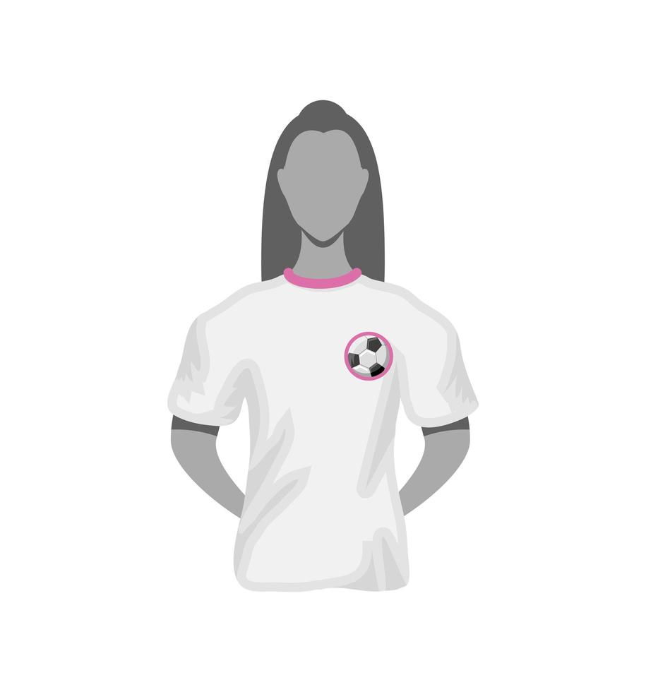 female soccer player vector