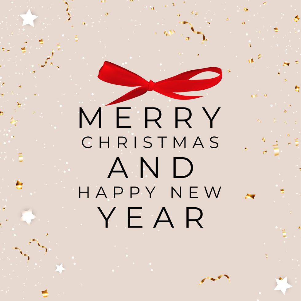 Christmas Holiday Party Background. Happy New Year and Merry Christmas Poster Template. Vector Illustration